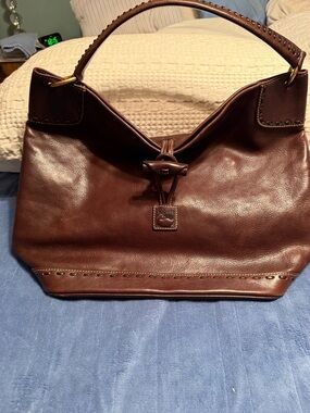 Dooney & Bourke Florentine Dark Brown Leather Shoulder Hobo